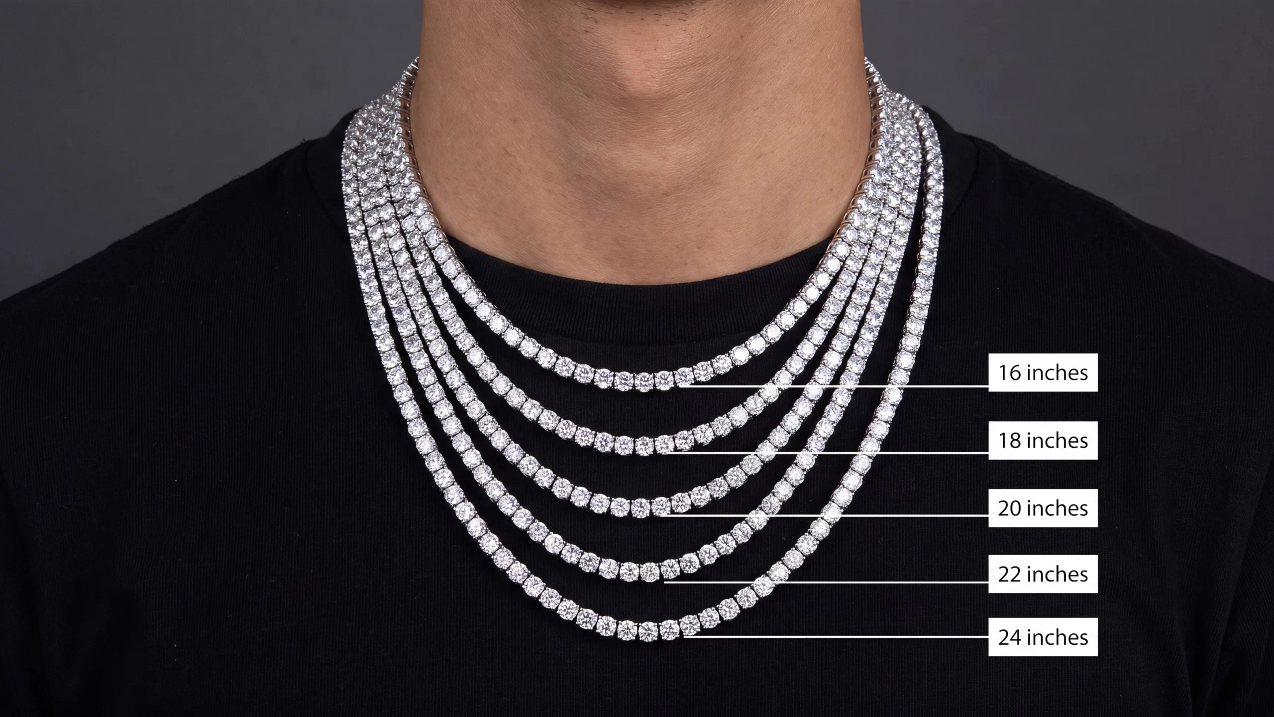 925 Silver Moissanite Tennis Chain